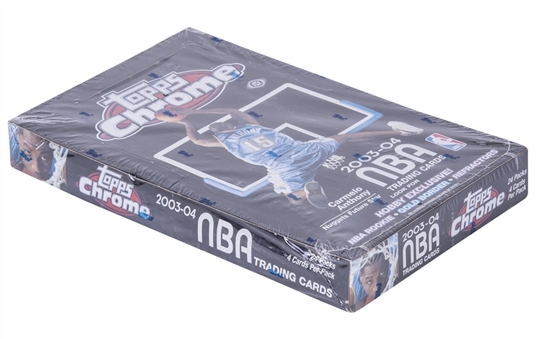 2003-04 Topps Chrome Basketball Factory Sealed Unopened Hobby Box (24 Packs)